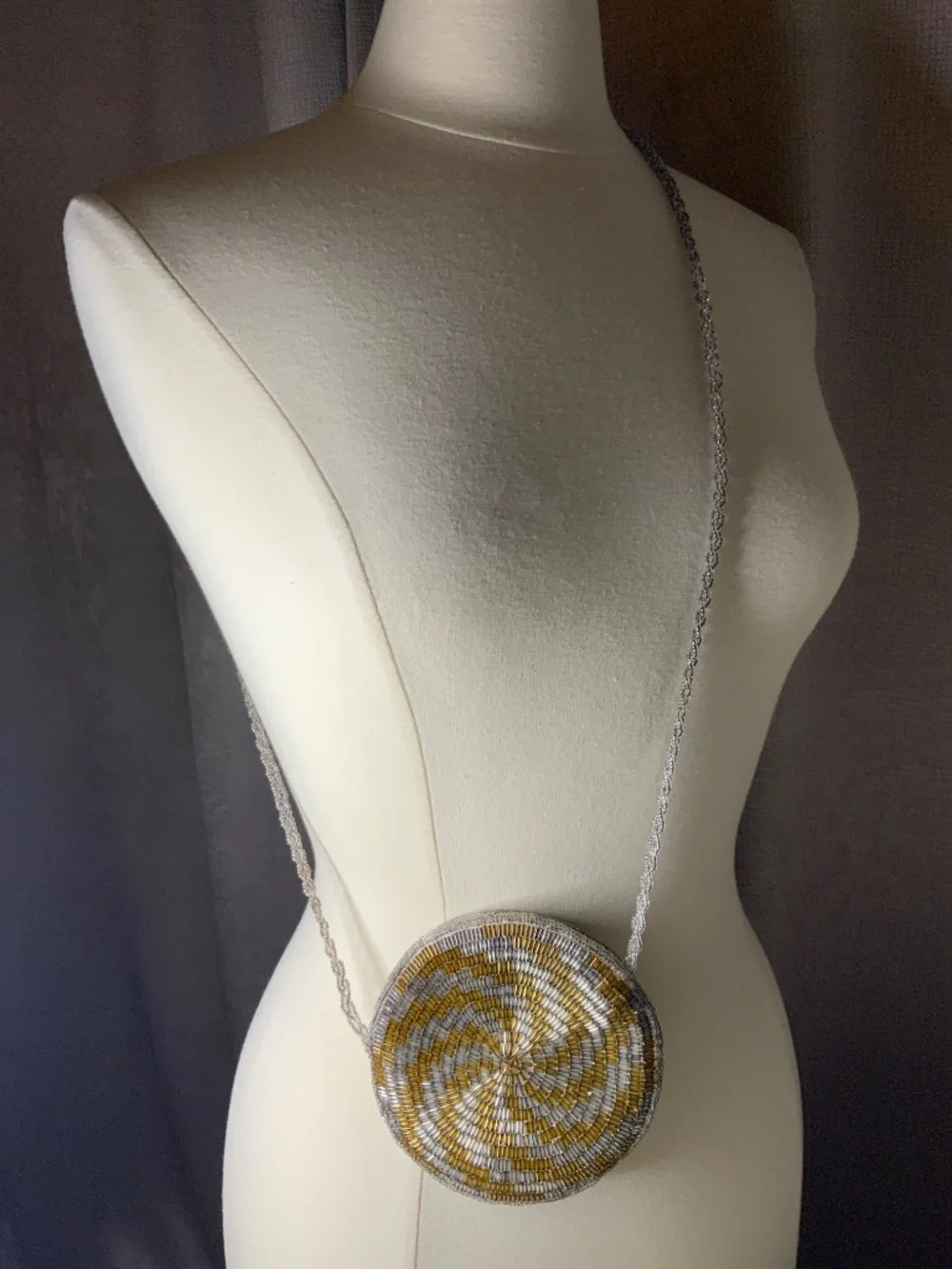 Vintage Victory Hand-Beaded Evening Purse
